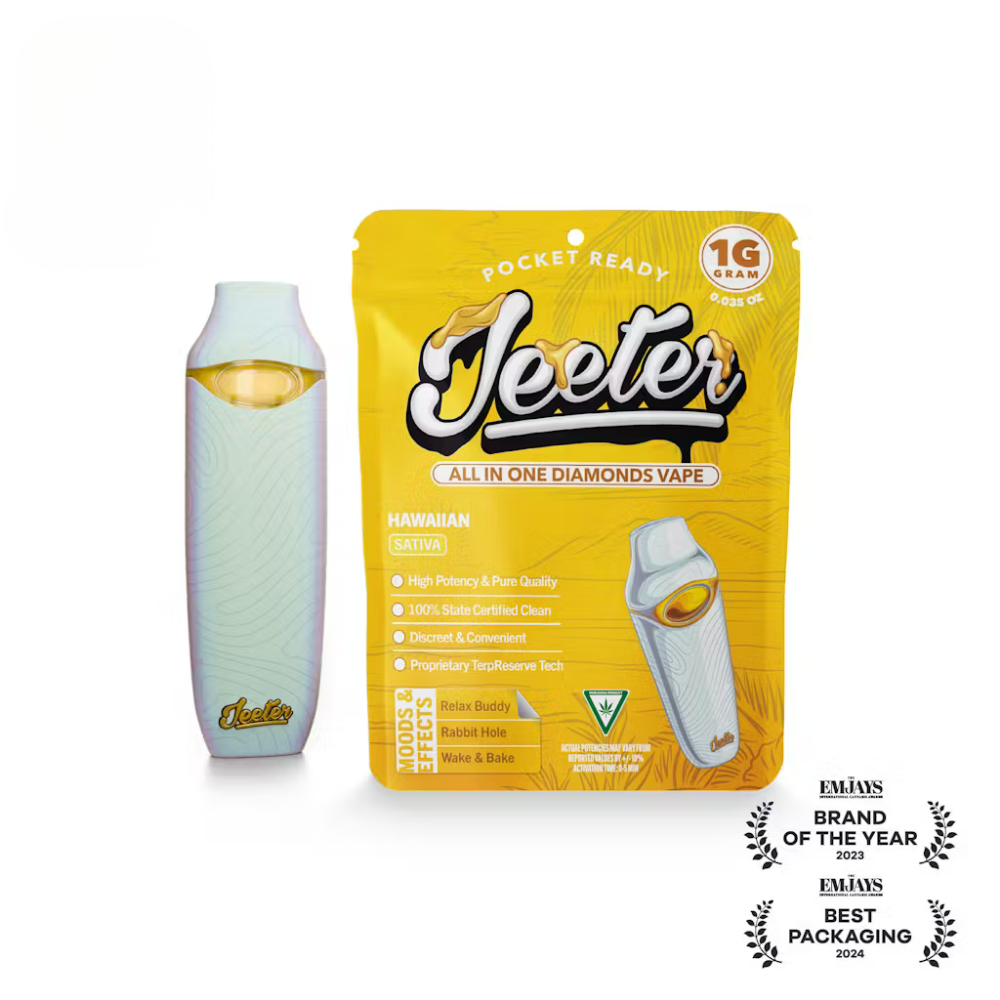 Jeeter | Hawaiian | 1G All In One Diamonds Vape | 87.27% THC | SATIVA (See Deals)