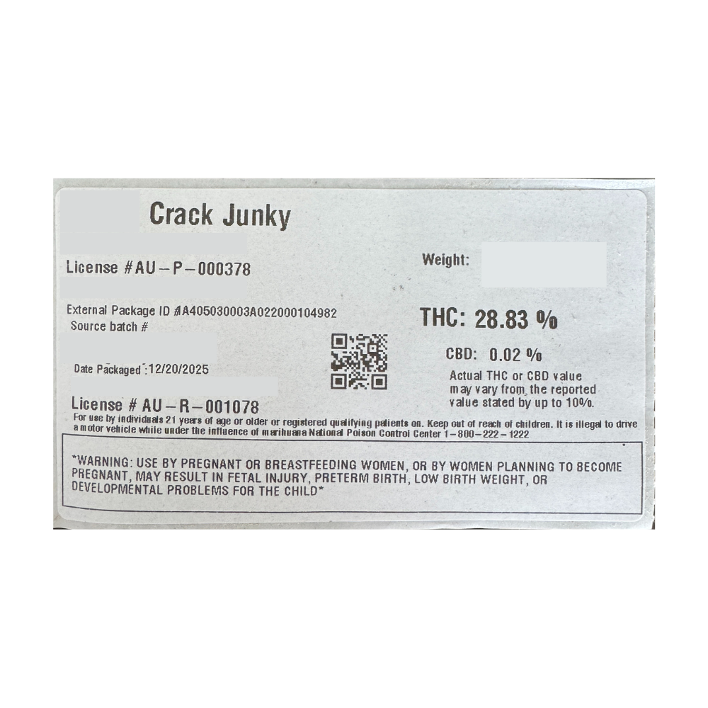 Crack Junky | Sativa Flower | 28.83% THC