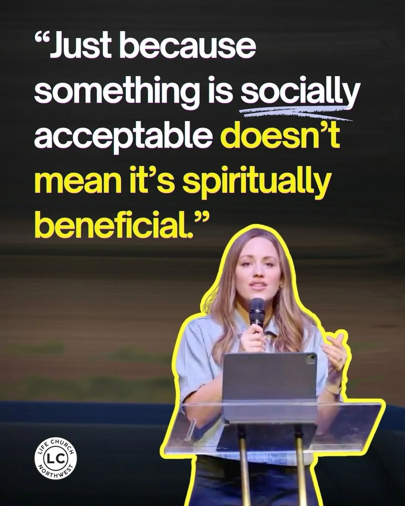 &ldquo;Just because something is socially acceptable does not mean it&rsquo;s spiritually beneficial.&rdquo; 

Spiritual drift rarely happens overnight. It starts with self-reliance and compromise. &ldquo;Compromise divides us and self-reliance blind