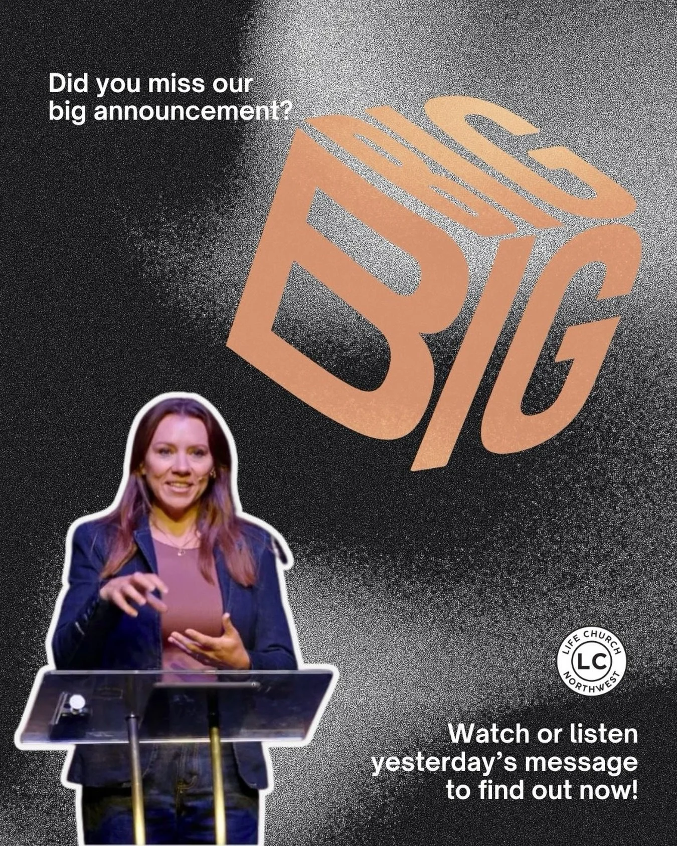 Did you miss yesterdays's BIG announcement?! Watch the yesterday's message to find out, now!! 

Link in our bio, website or YouTube!
.

#faith #church #sermon #jesus #seattle