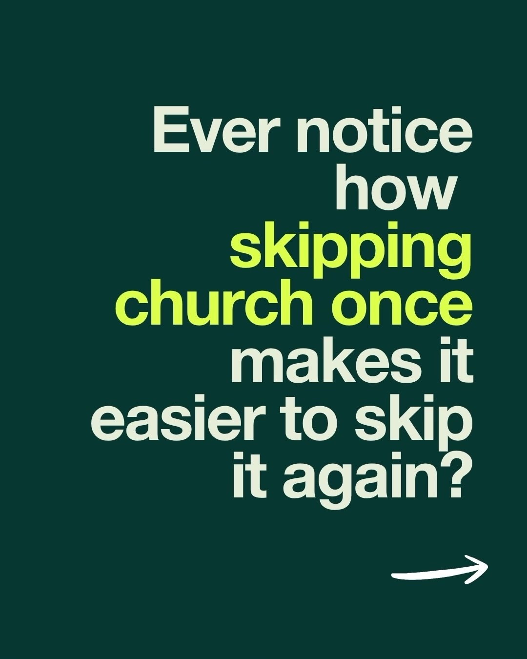 Ever notice how skipping church once makes it easier to skip again?

The good news? You can always come back. 

📍10328 Issaquah-Hobart Rd SE, Issaquah, WA 

.

#church #faith #jesus #spiritual #issaquah
