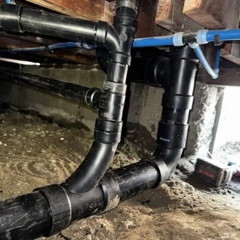 Sewer drain replacement to improve drain flow