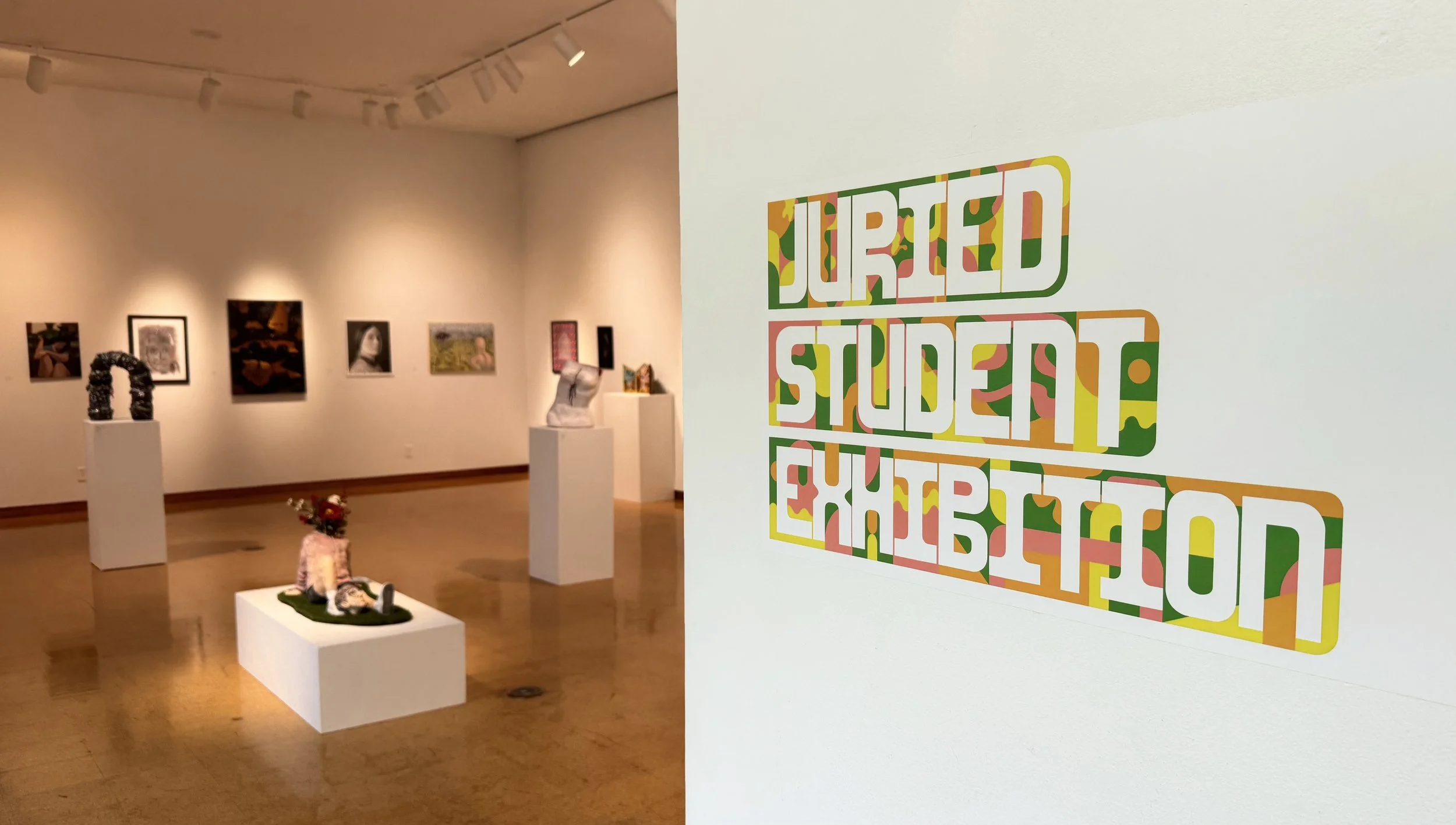 "University of Toledo Juried Student Exhibition 2025", adhesive vinyl, 15 in. x 26 in., 2025