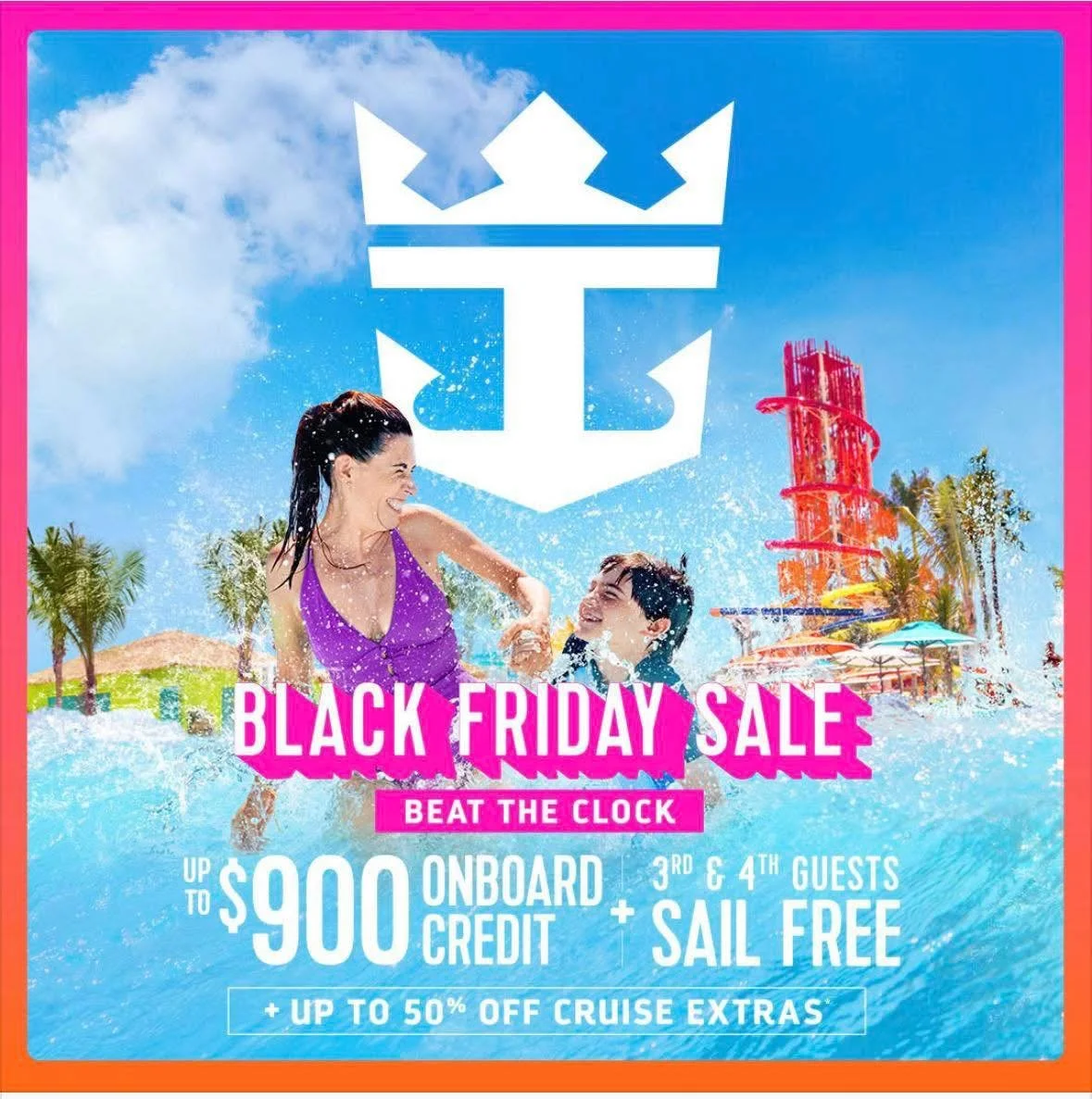 If you&rsquo;ve been thinking about a Royal Carribean cruise, now is the time! Some of the best pricing of the year happens during their black Friday sale!

Reach out so that I can find you a deal that works for you!
Info@TravelServicesbyTiffany.com