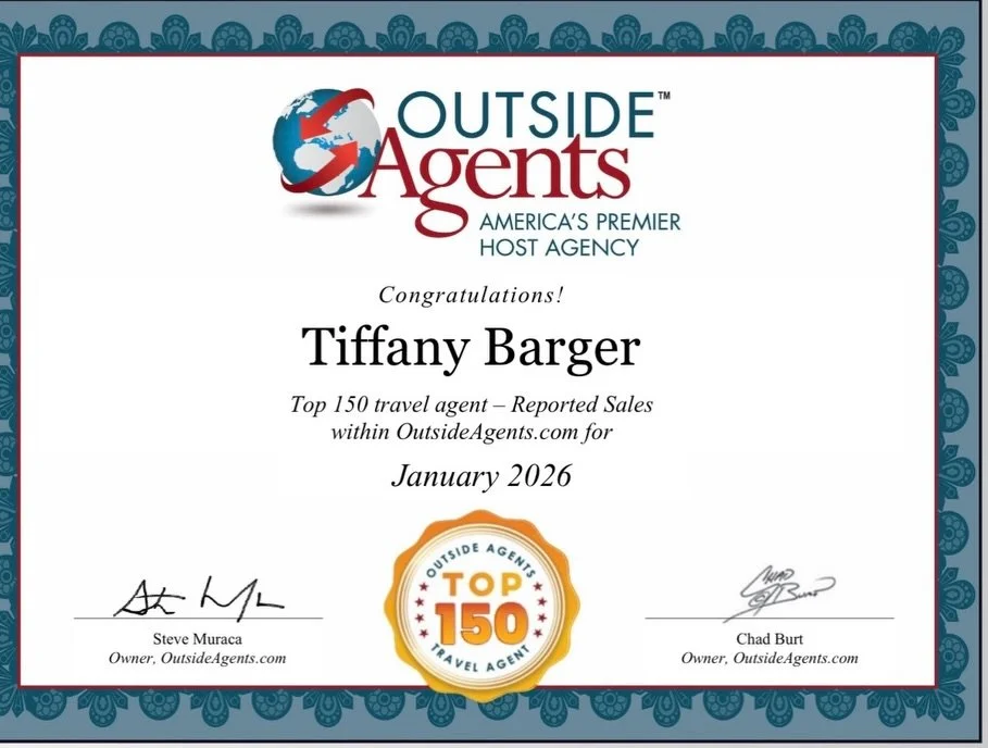 I&rsquo;m so grateful for everyone who continues to trust me with their travel plans. Every trip booked represents a family vacation, honeymoon, reunion, or dream finally happening and being part of that never gets old. Thank you for supporting me an