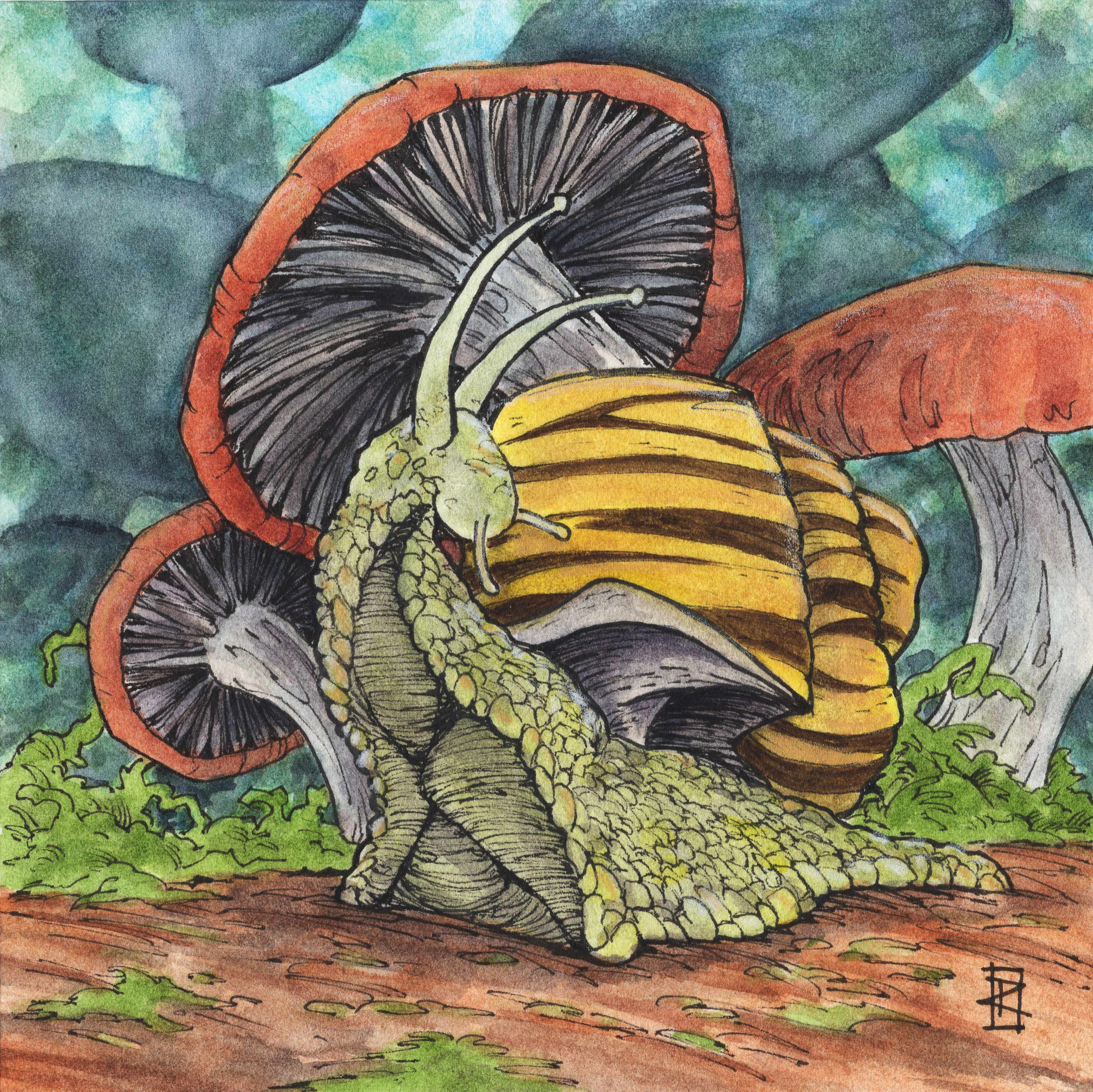 Standing Tall - Ink and Watercolor