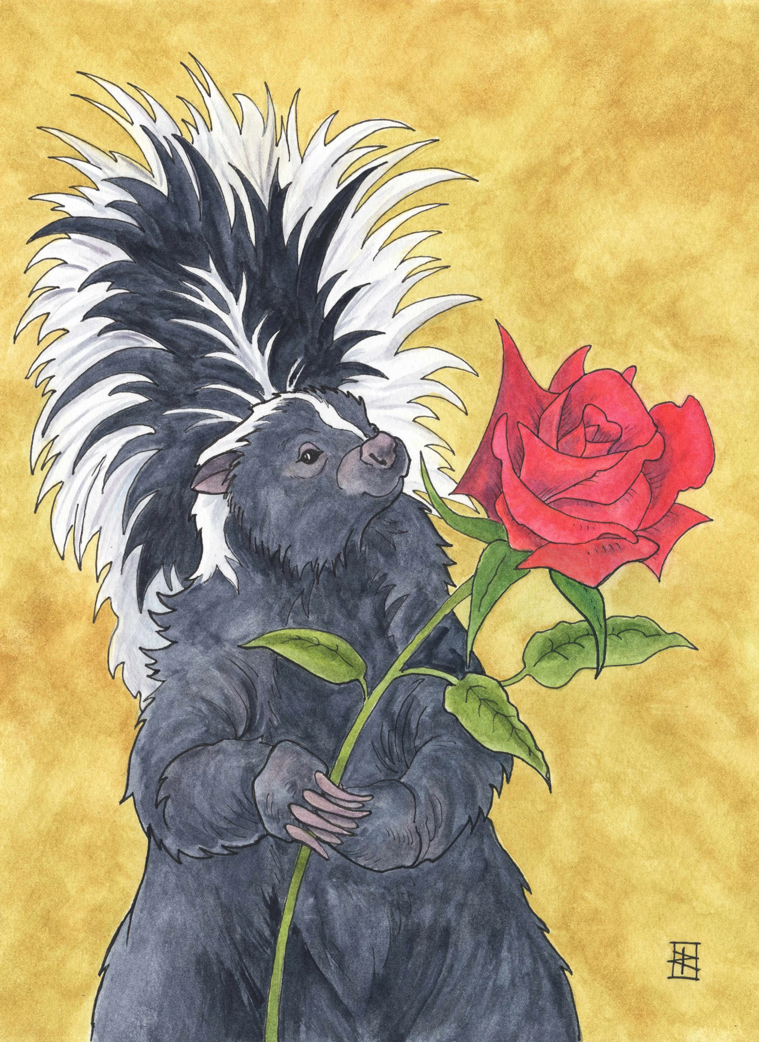 None Other - Ink and Watercolor