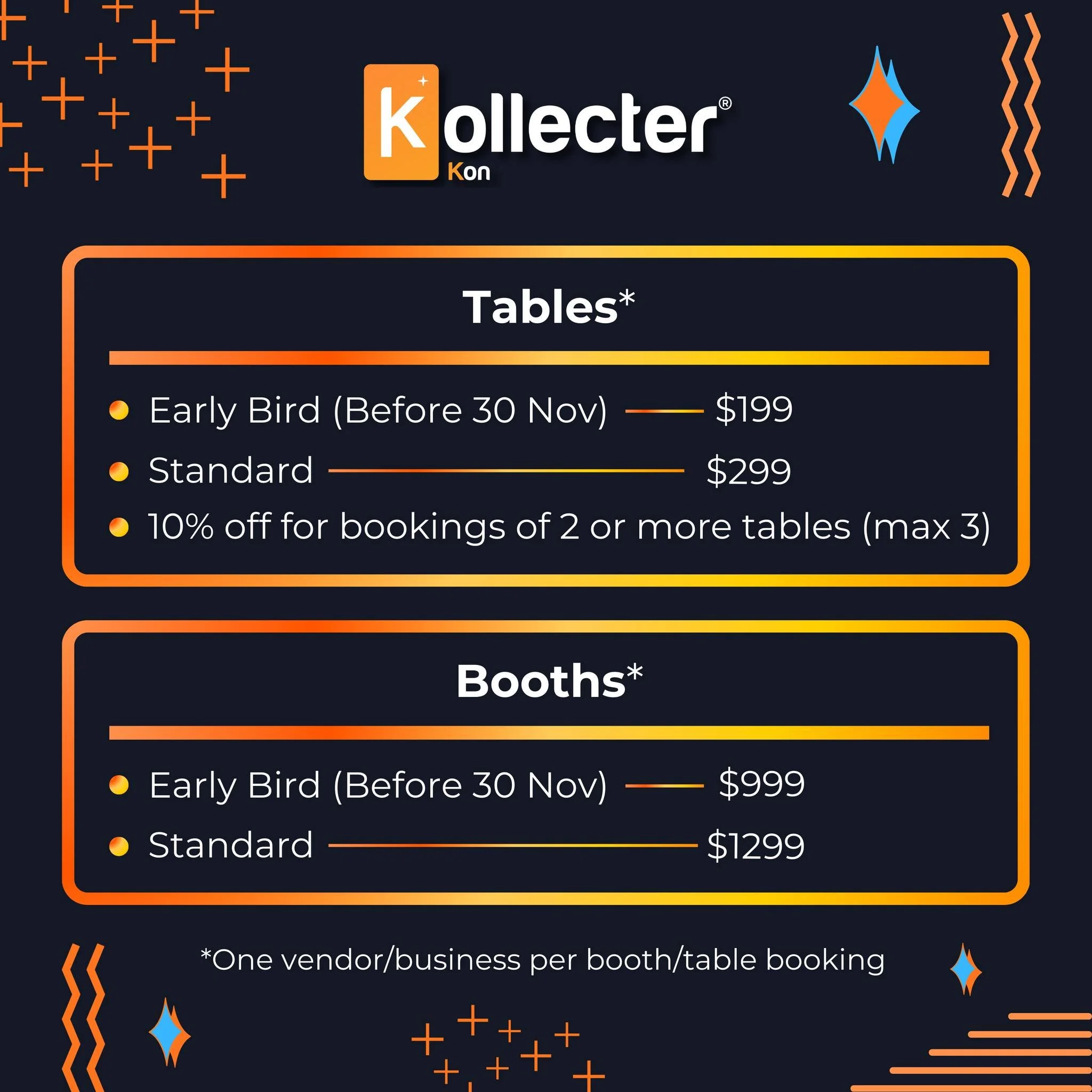 🚨 Vendor Applications are NOW OPEN for Kollecter Kon 2026! 🚨
Whether you’re selling trading cards, sports memorabilia, apparel, figures, or collectibles, this is your chance to secure a table or booth at WA’s biggest collector event.