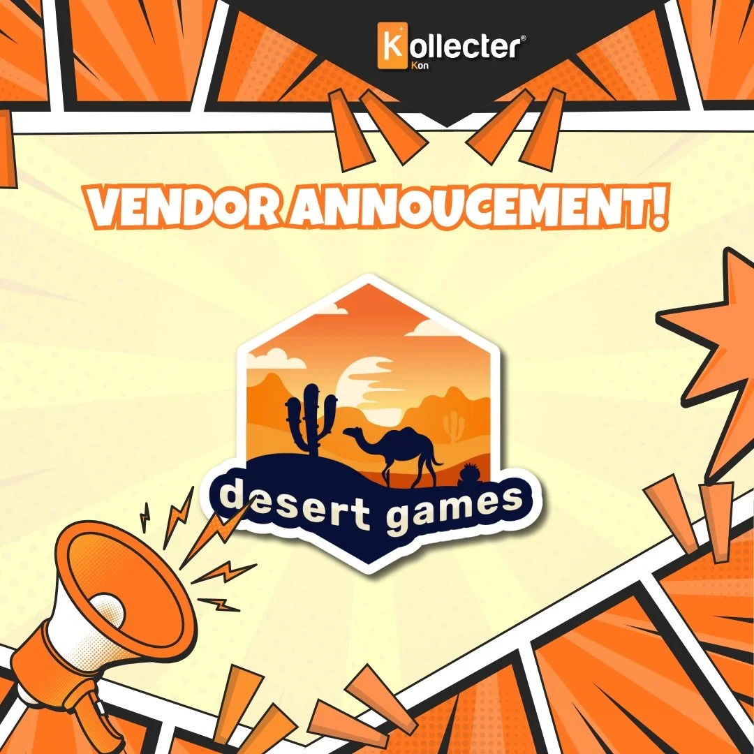🎉 VENDOR ANNOUNCEMENT 🎉

Introducing @desert_games_aus, your go-to table at Kollecter Kon 2026 for TCG singles across Magic: The Gathering and other top-tier games, plus a selection of sealed product!

Based in Australia and focused on high-quality