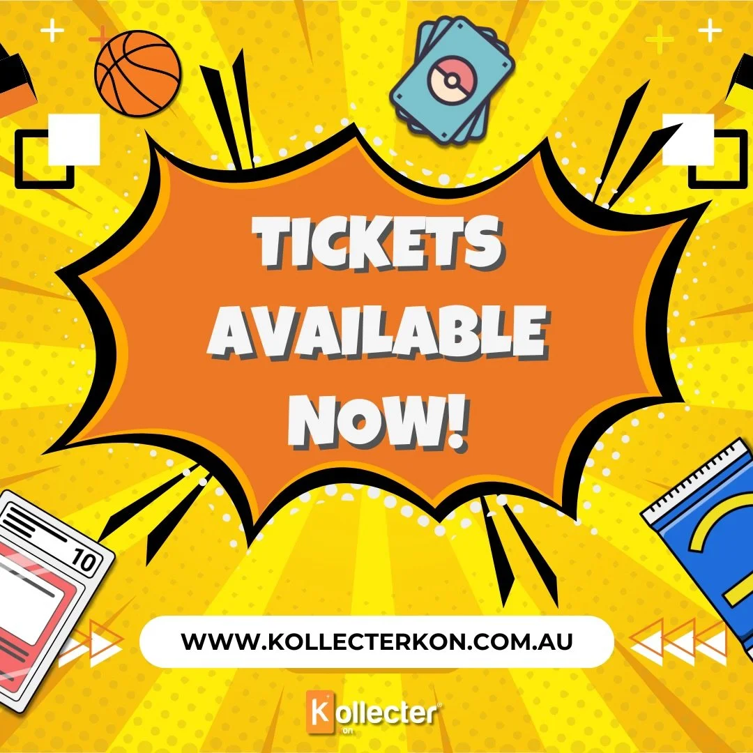 🔥 KOLLECTER KON TICKETS ARE NOW LIVE! 🔥
Early Access went crazy, and main tickets are already moving fast! Thank you all for the crazy support!

Perth&rsquo;s premier TCG event is loading&hellip; featuring tables and booths filled with trading card