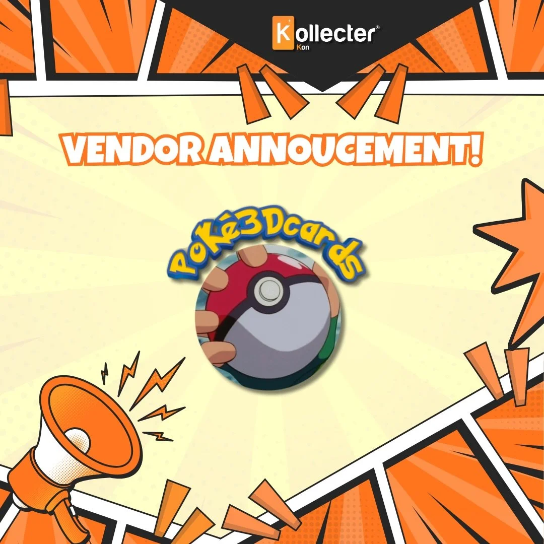🎉 VENDOR ANNOUNCEMENT 🎉

Say hello to @poke3dcards, a Victorian creator bringing stunning 3D-printed Pok&eacute;mon fan art cards to Kollecter Kon 2026!

Known for transforming iconic Pok&eacute;mon cards into layered, depth-packed display pieces, 