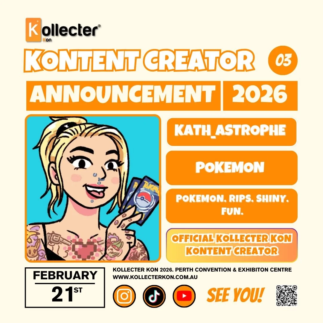 ✨ CONTENT CREATOR ANNOUNCEMENT ✨

Say hello to @kath_astrophe!

Known for Pokemon pack rips, shiny hunting, and fun, personality-driven content, Kath brings big energy and genuine love for the TCG scene!

From ripping packs to chasing shiny cardboard