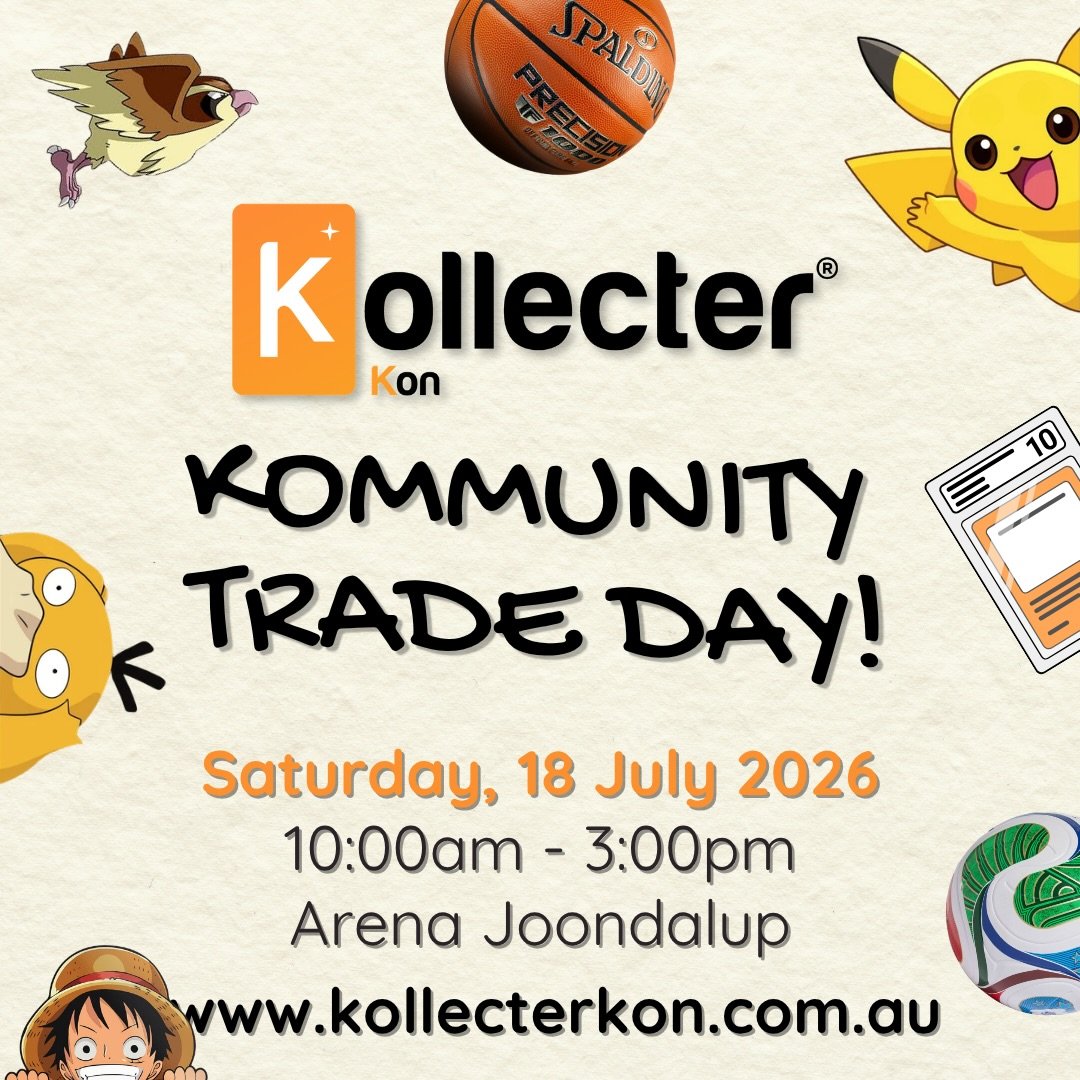 Perth collectors, save the date!

A new community trade day is coming north of the river!

📍 Arena Joondalup 📅 Saturday, 18 July 2026 ⏰ 10:00am &ndash; 3:00pm

Bring your binders, chase your wishlist, trade your pulls, hunt for singles, and hang ou