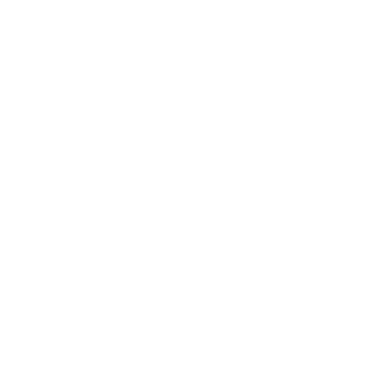 White factory icon with smokestacks and a lightning bolt inside a gear on a black background