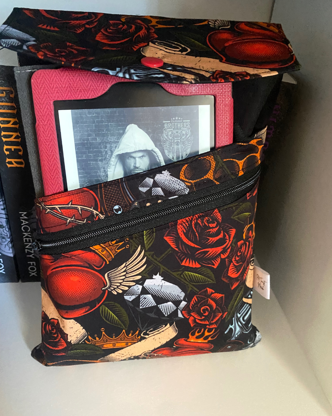 Mafia Romance BAD BOY MEDIUM Red e-reader/book sleeve/pouch 3 in 1