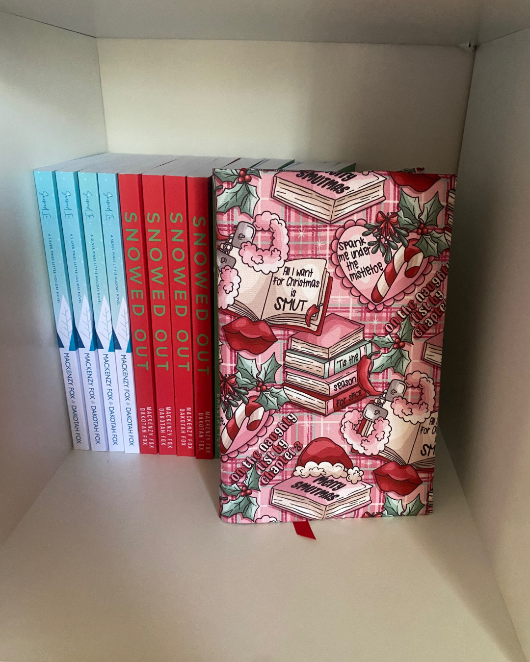 Merry Smutmas w/gingerbread- Book Dust Jacket SMALL 5X8 PINK