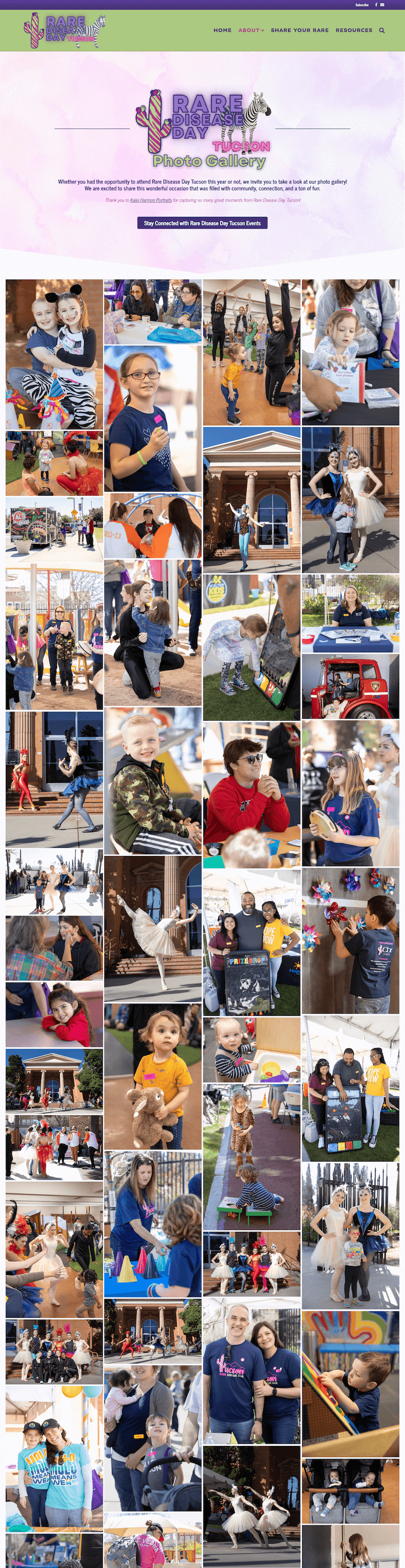 Screenshot of Rare Disease Day Tucson Gallery