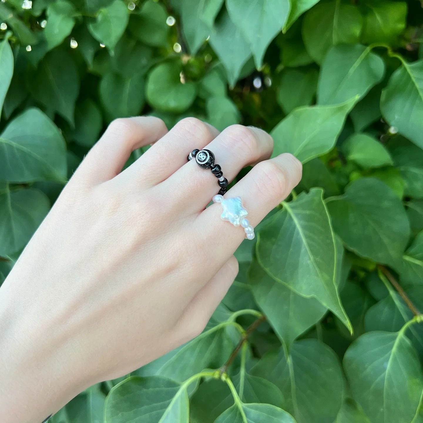 New handmade rings 🫶🏻 

Pearls or 8-ball &mdash; which one&rsquo;s your vibe? ✨🎱

#handmade #rings #necklace #art #crafts #pearls #explore #accessories
