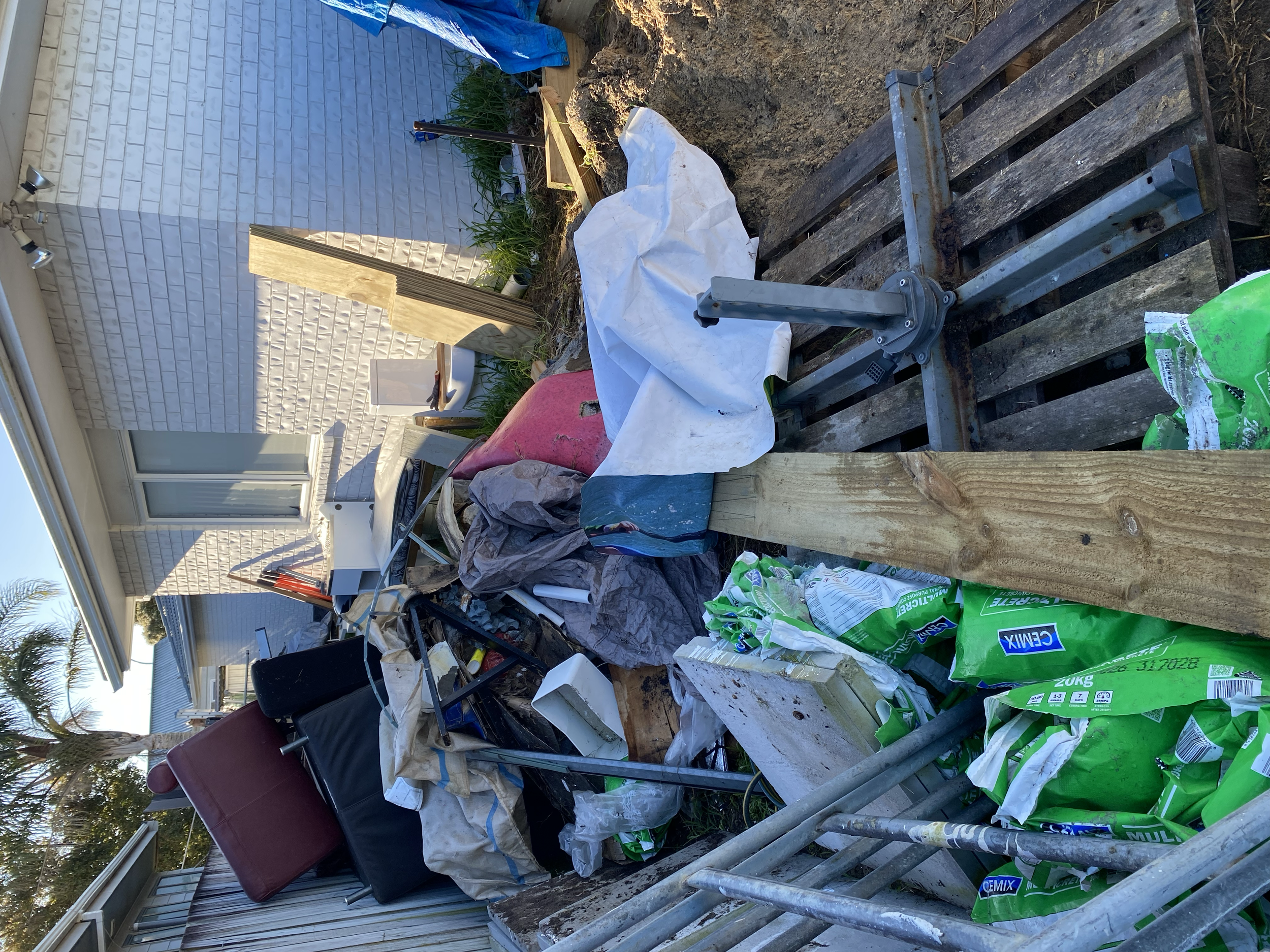 Clearing this yard of junk in Mount Maunganui