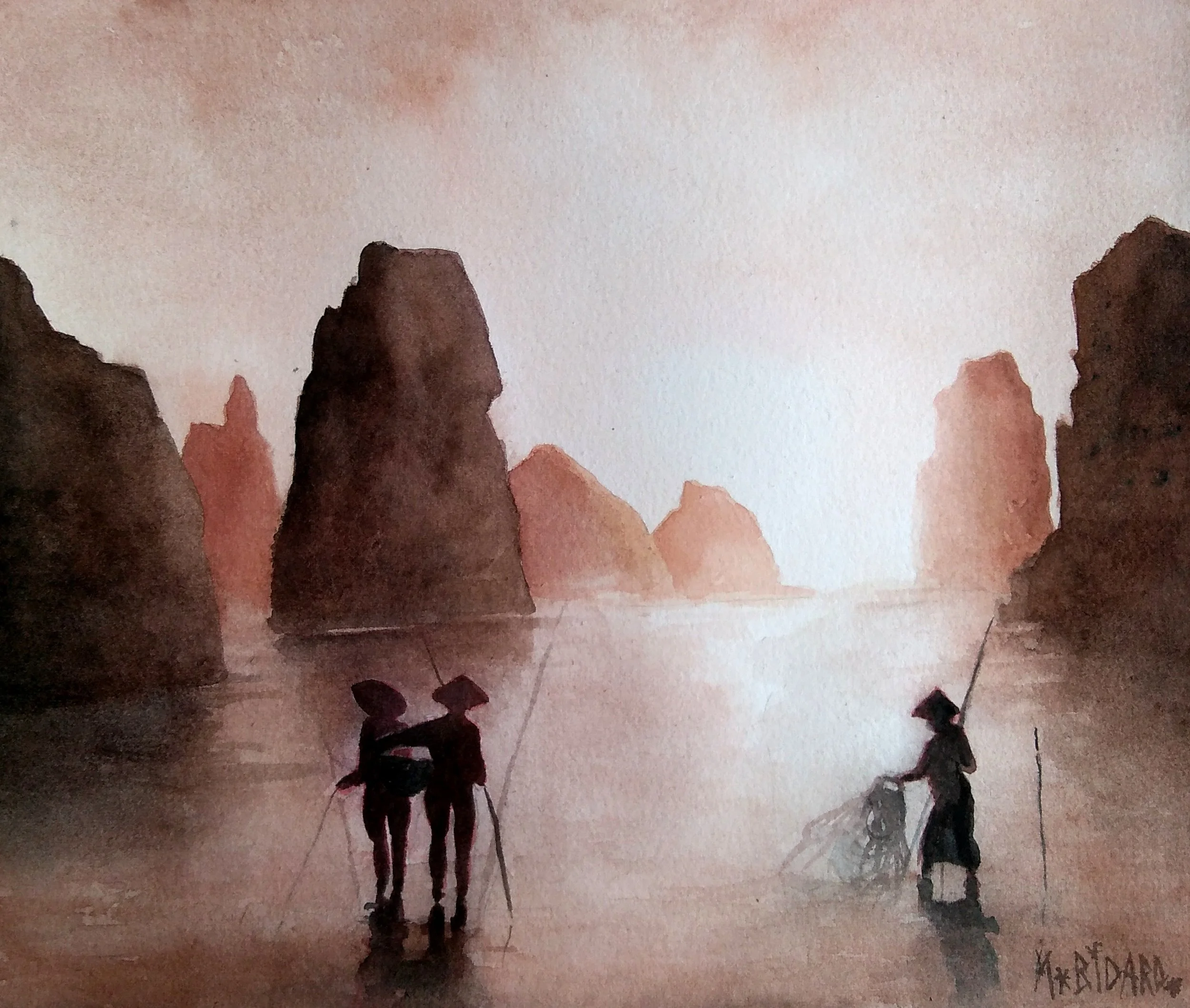 Impression tropicale 15 - Aquarelle sur papier 30 x 40 cm