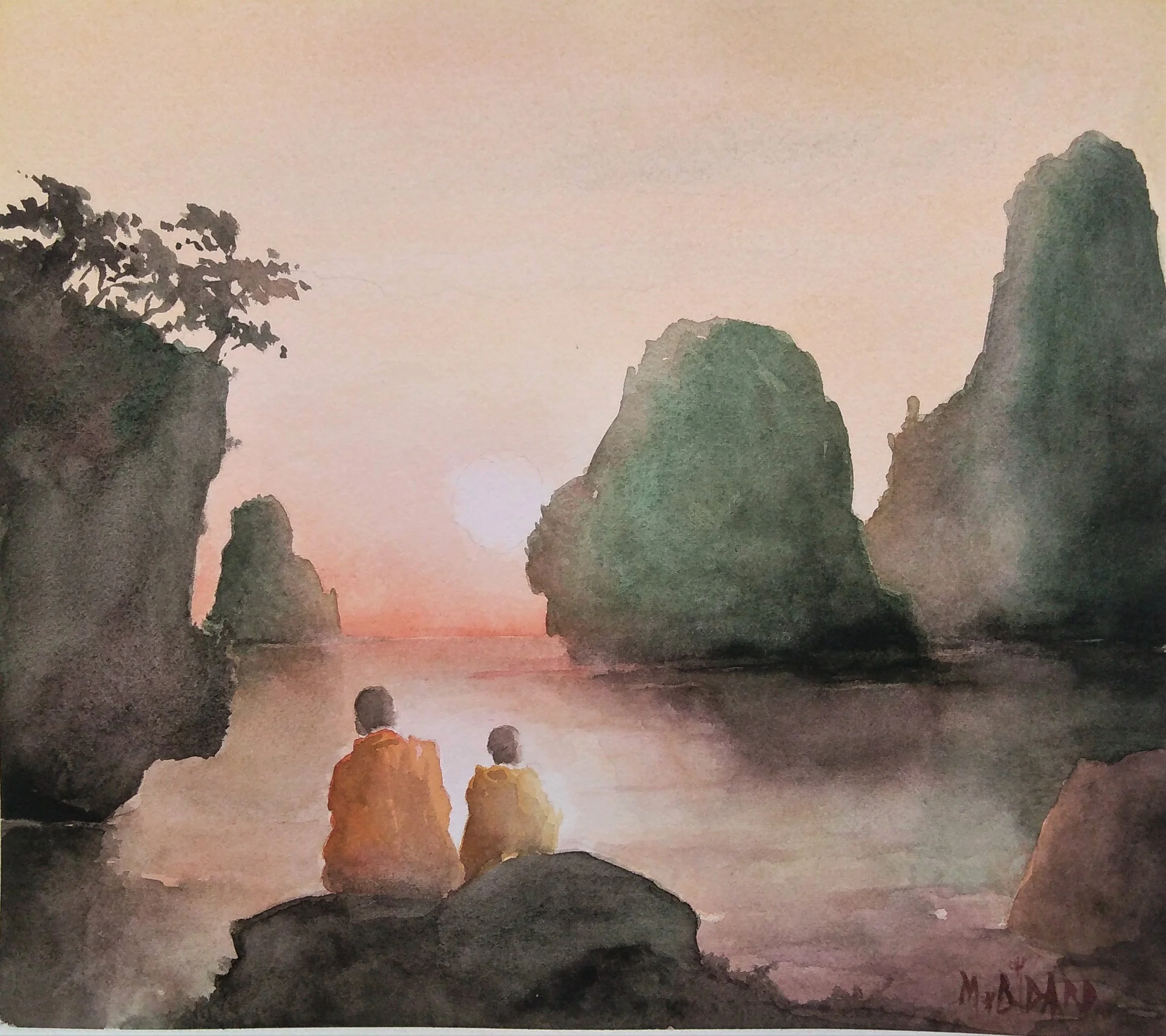 Impression tropicale 6 - Aquarelle sur papier 30 x 40 cm