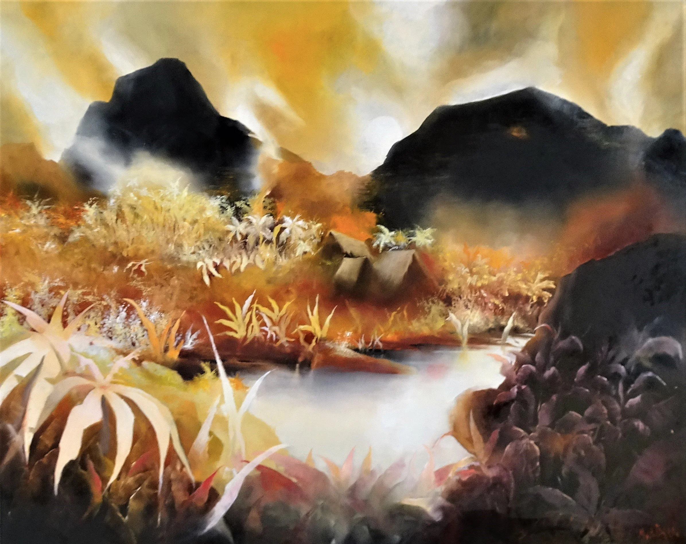 Latitudes 1 - Huile sur toile 80 x 120 cm