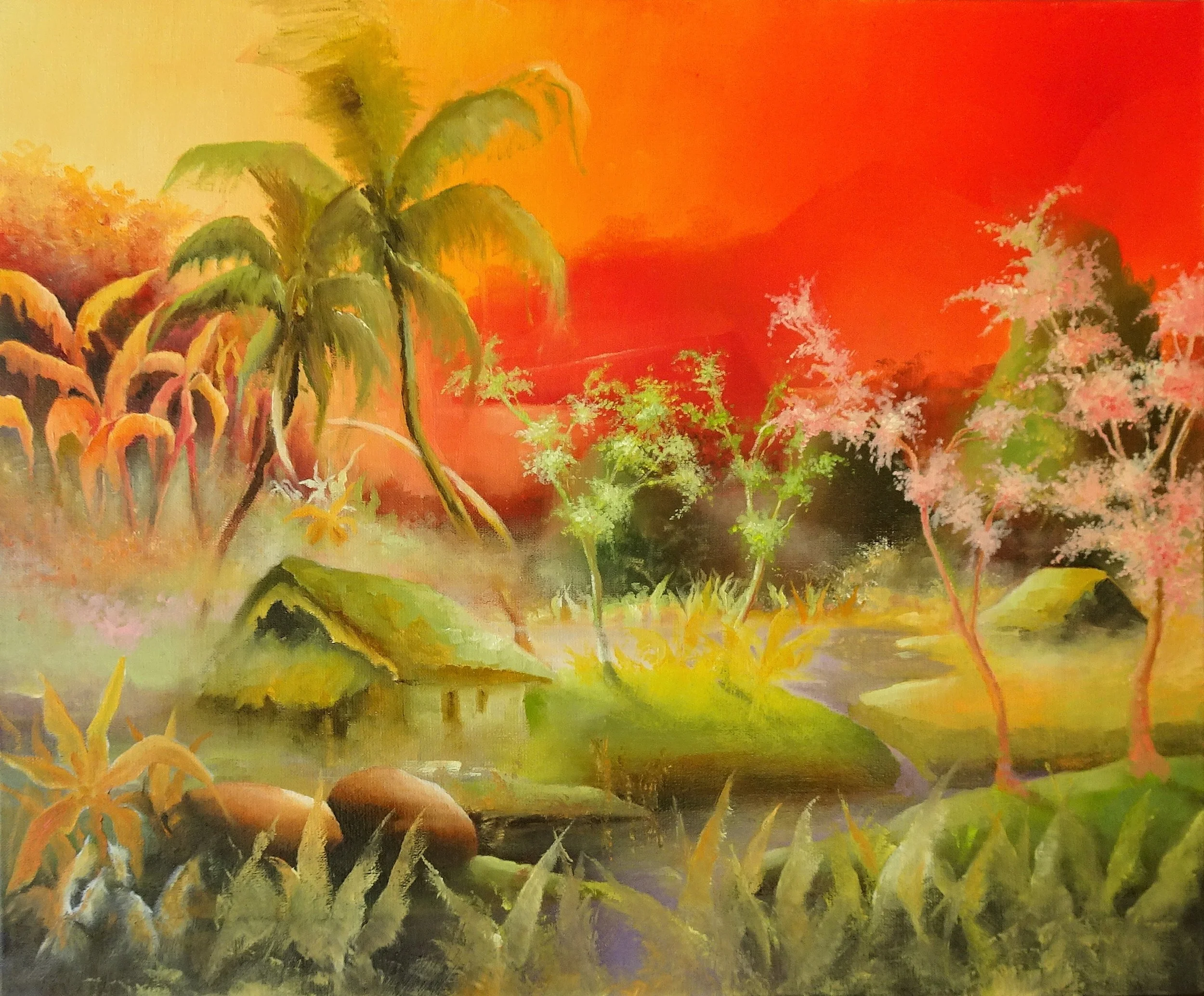Latitudes 2 - Huile sur toile 54 x 65 cm