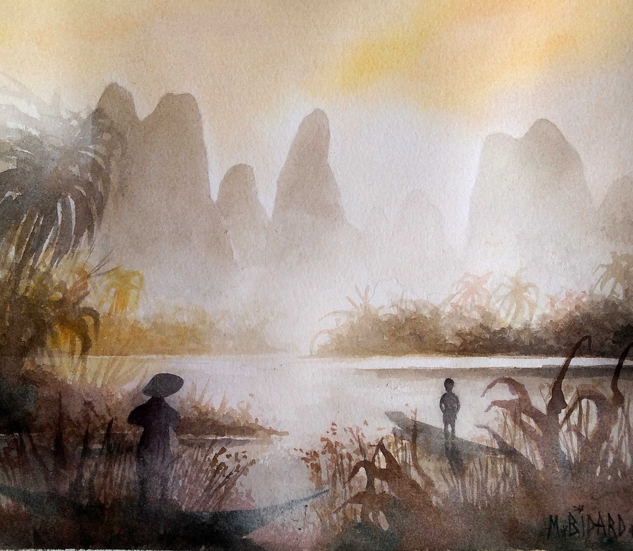 Impression tropicale 10 - AQurelle sur papier
