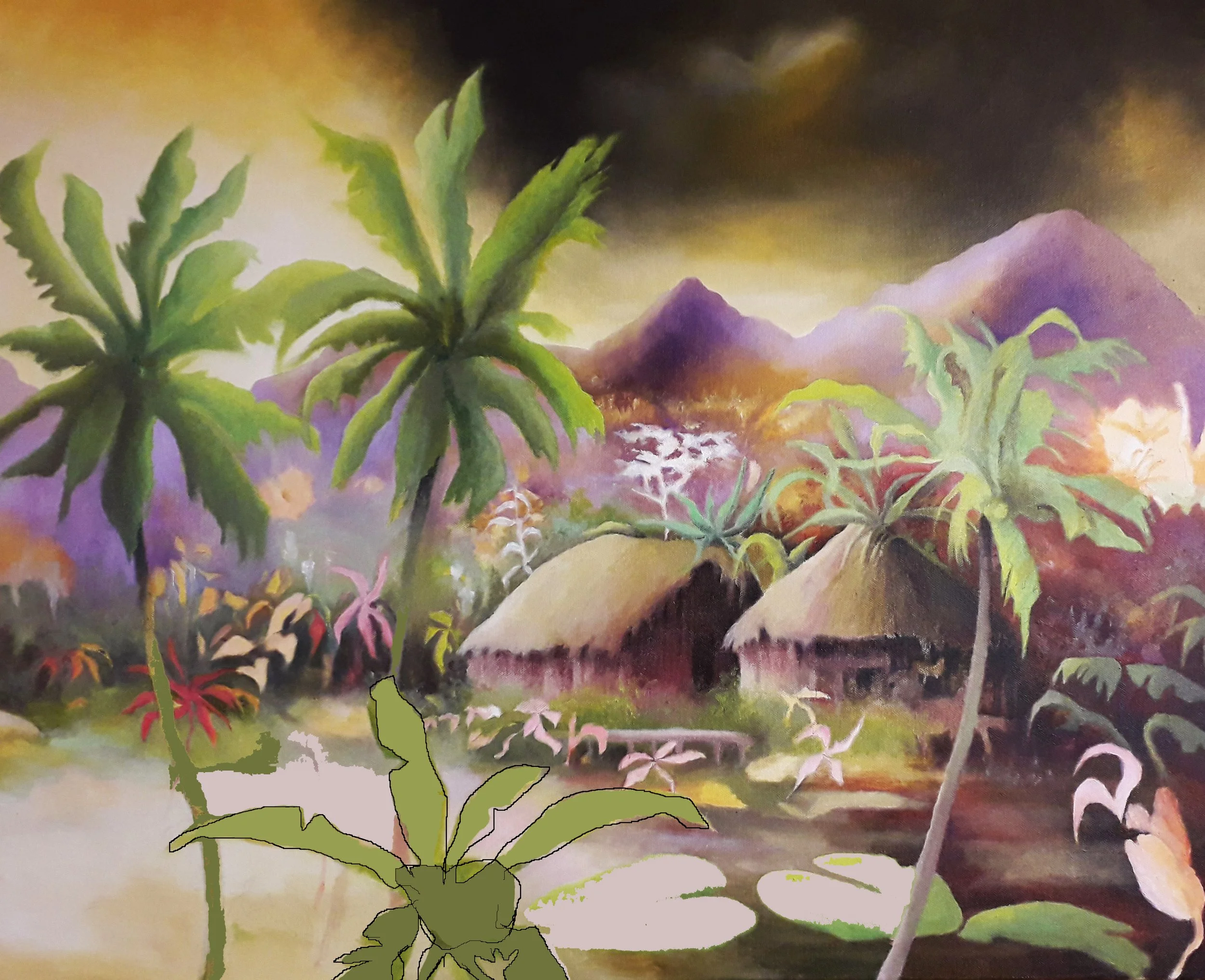 Latitudes 7 - Huile sur toile 60 x 73 cm