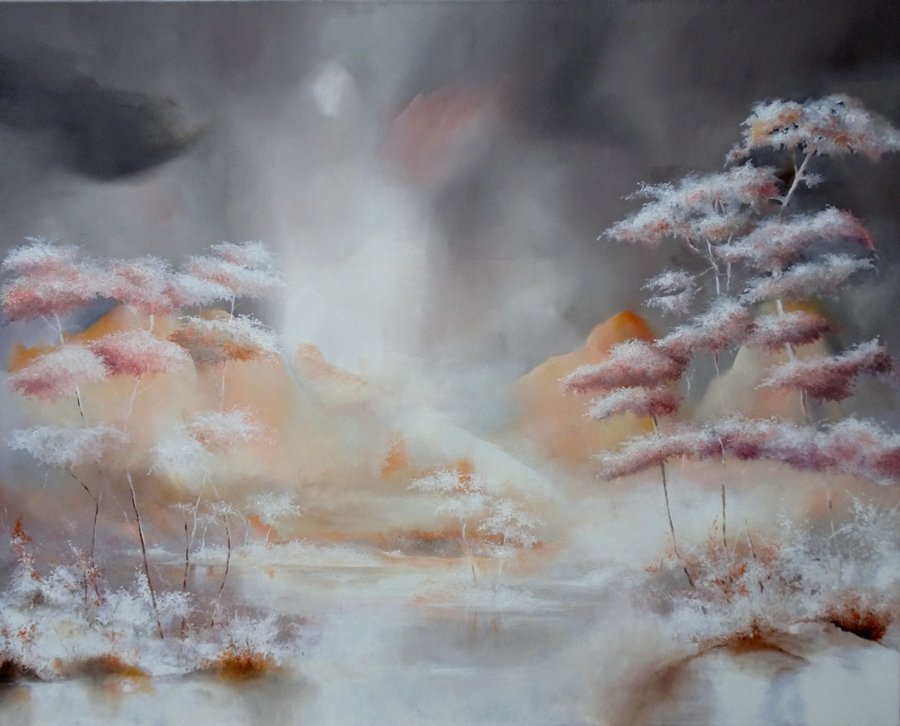 Jardin suspendu 21 - Huile sur toile 80 x 100 cm