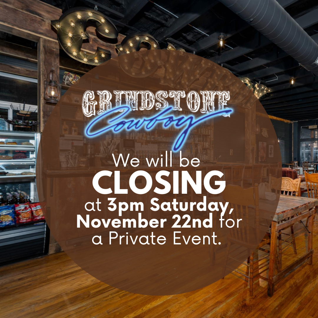 Private Event: Closing at 3pm