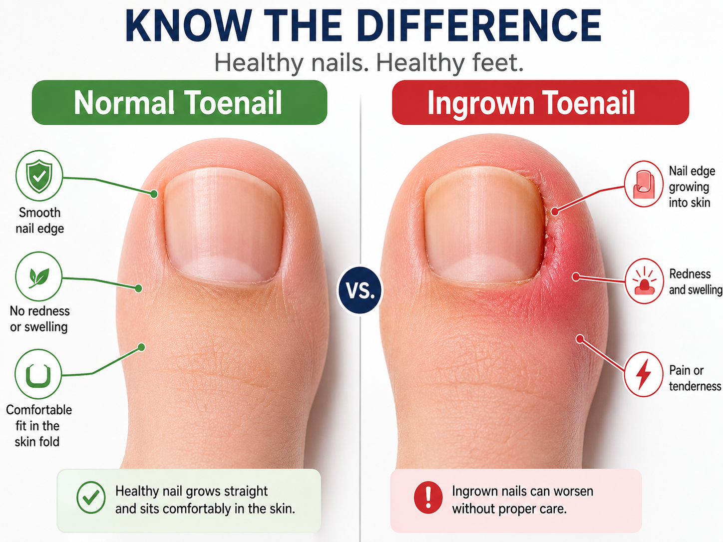 An important reference to visualize and understand what ingrown toenail is like