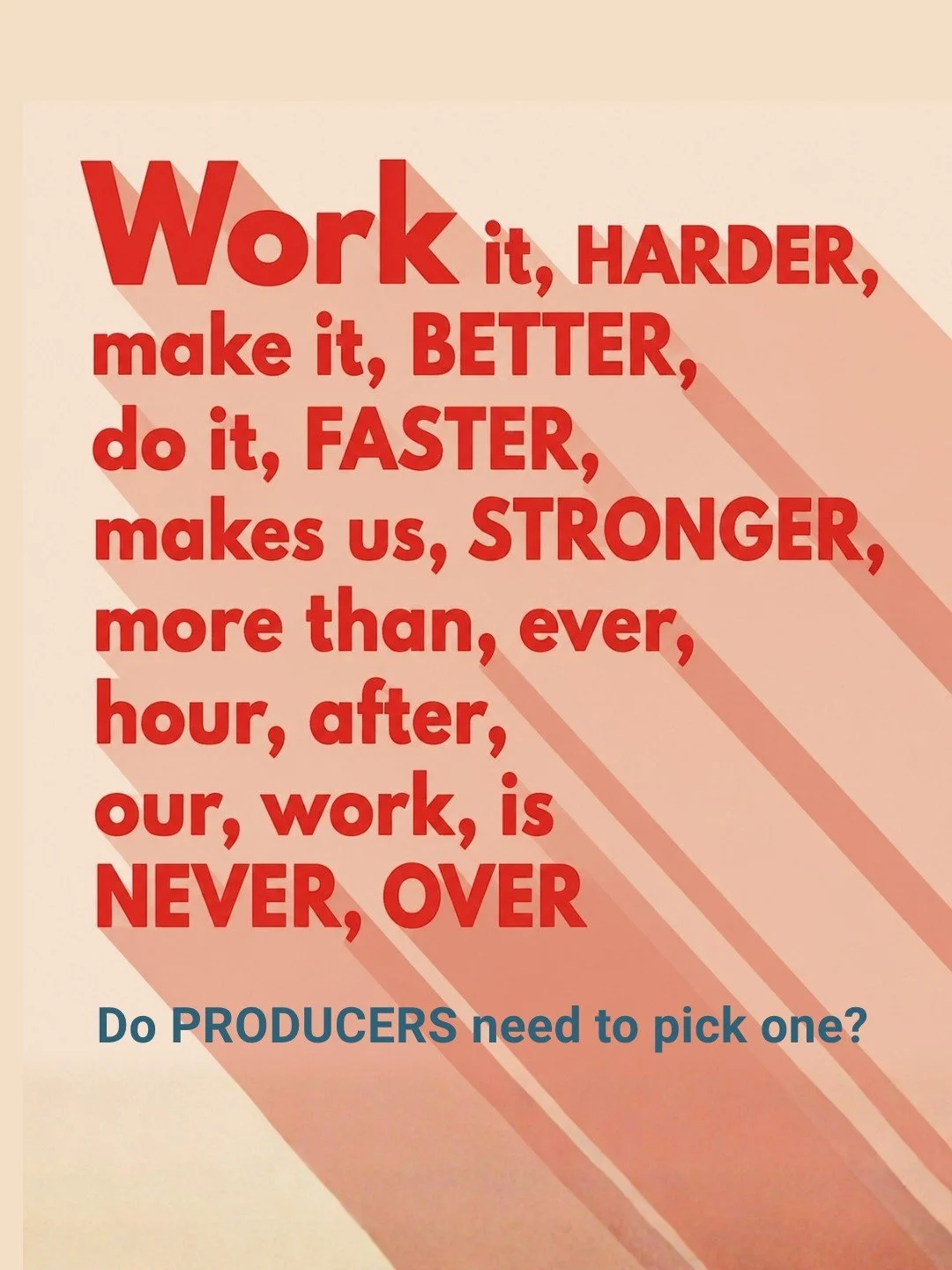 If the production work you are doing is becoming something you fundamentally don't want to do, you have three options. That's it. Three.

➡️ Pivot. Learn the systems, the tech, the commercial literacy, the Pipeline requires. It's learnable. But you h