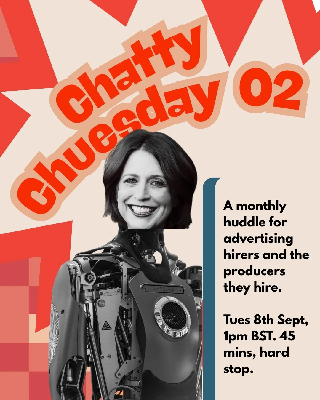 Chatty Chuesday 02 - Tues 8 Sept, 1pm, online

Advertising producers, 45 mins, AI in production: faster, cheaper, or more trouble than it's worth?
40 signed up. Link in bio.

HR | Talent Manager | Resource Managers all welcome - we have a hard NO PIT