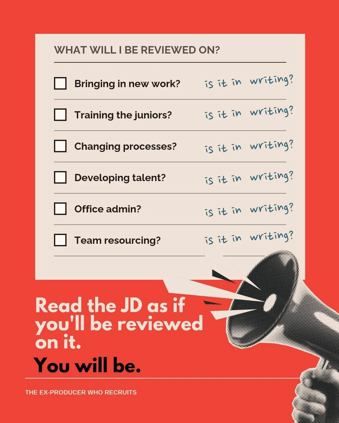 Got a new job offer in production? - before you sign the contract - (you are getting a contract aren't you?), RE-READ the job description as if you'll be reviewed on it, because you will be.

If they're expecting you to bring in new work, train the j