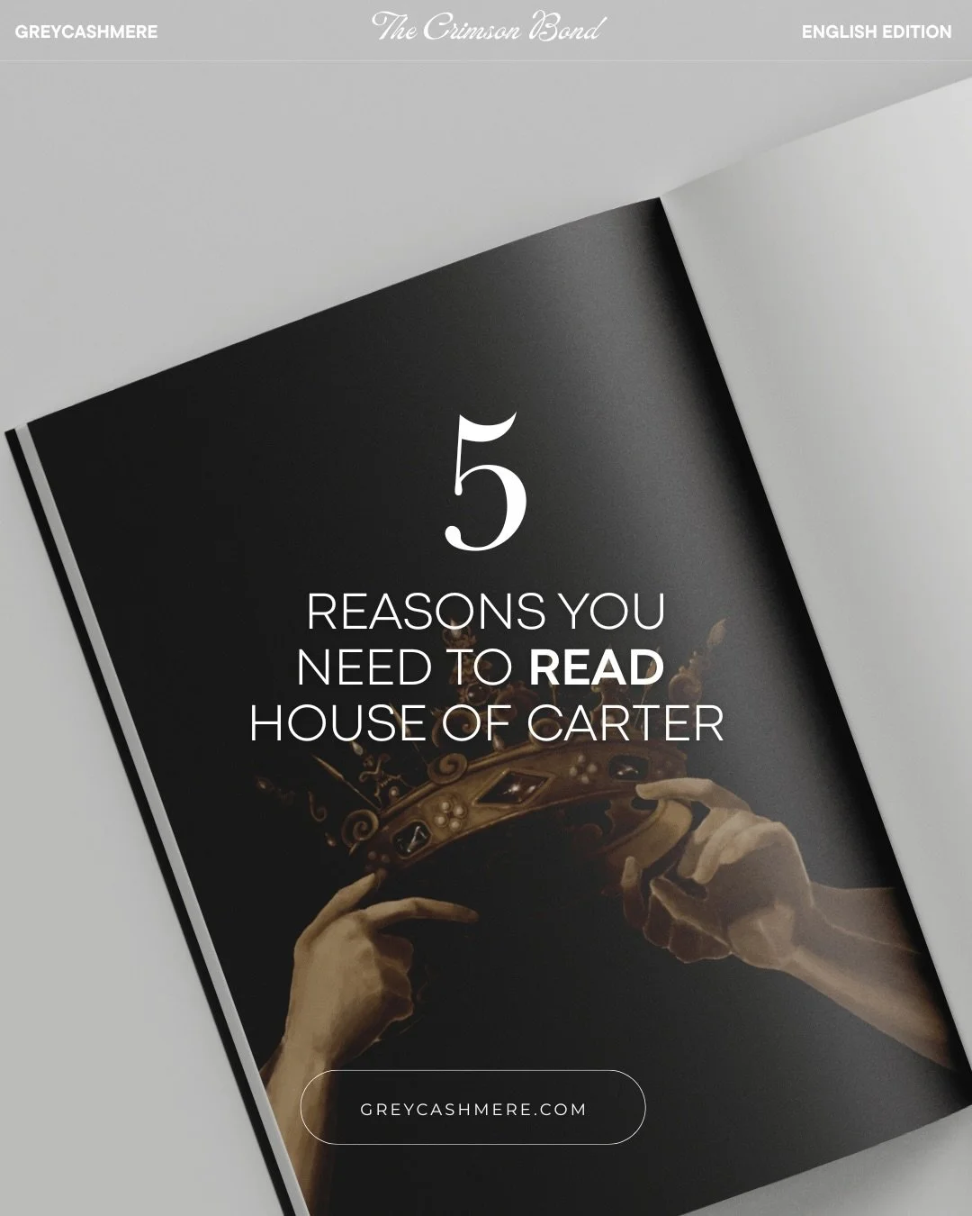 Sapphic fantasy romance readers.. this one is for you💫
Title: House of Carter: The Crimson Bond
Author: Grey Cashmere
&mdash;&mdash;-
📍เปิดพรีออเดอร์ ฉบับภาษาอังกฤษ วันที่ 29 ธ.ค. 68 เวลา 18.00 - 26 ม.ค. 69 
🔗 Greycashmere.com 
🎁 ของขวัญพิเศษสำหร