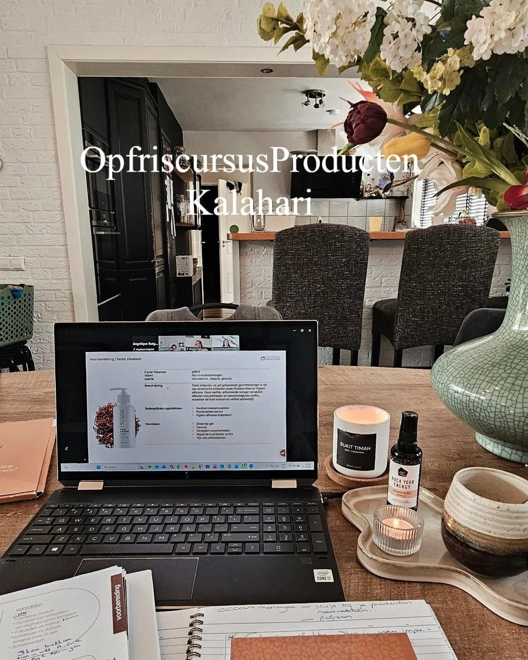Een heerlijk begin voor de maandagochtend

Met een uitgebreide Zoom-producttraining van K-Phyto-Ceutical Skincare.

Tijdens deze training doken we dieper in de ingredi&euml;nten, de verschillende huidcondities waarvoor de producten ingezet kunnen wor