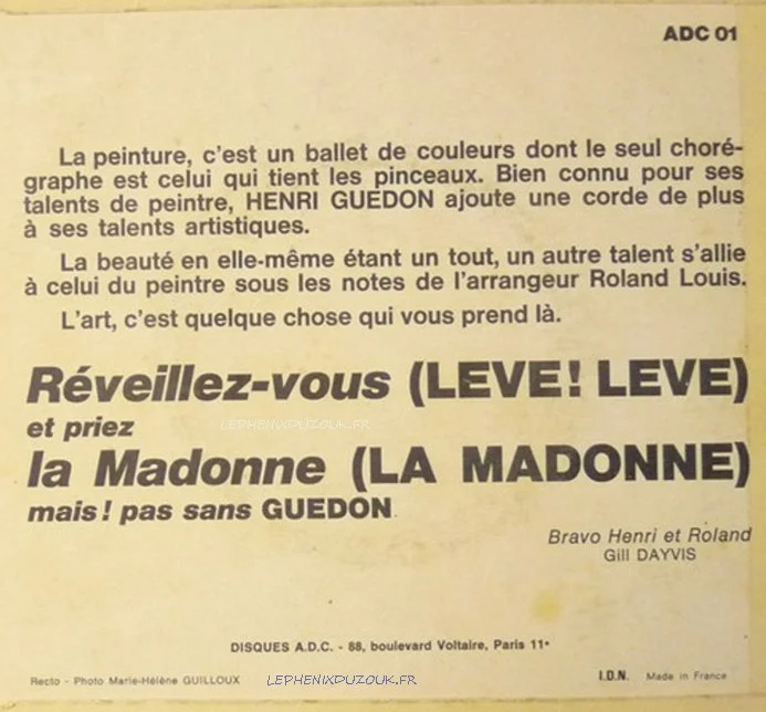 face A de l'album d'Enri guédon et Roland Louis.jpg