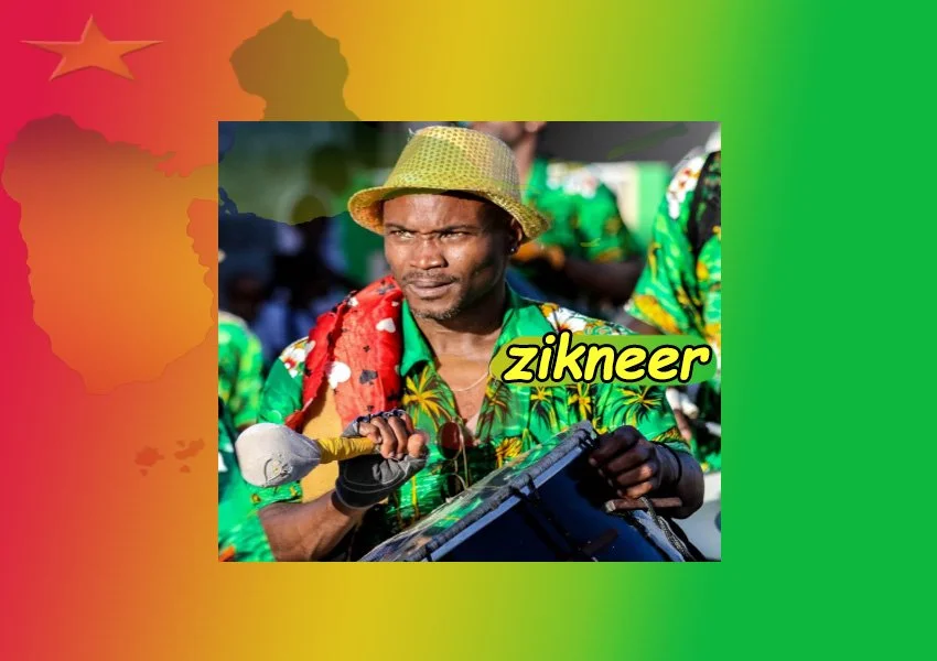 Le musicien zikneer au carnaval