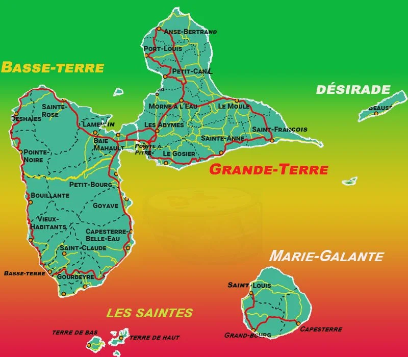 petite représentation de la guadeloupe 971 des antilles