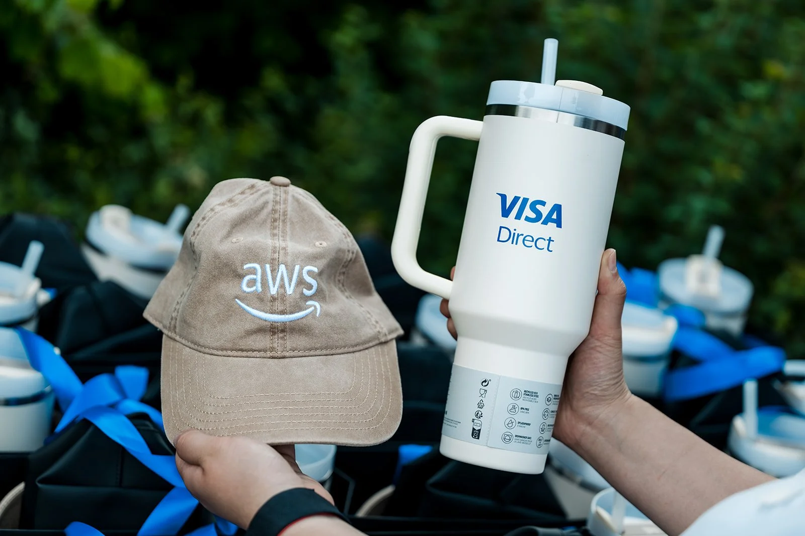  Branded delegate gifts at a Money20/20 Europe conference networking event. 