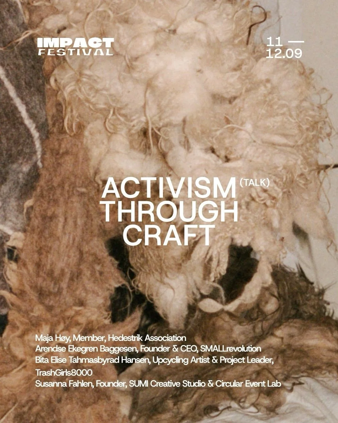 TALK: ACTIVISM THROUGH CRAFT, SATURDAY &middot; 16:00

Can a needle, a thread, a leftover material &mdash; or the way we build an event &mdash; be a political act?

This panel discussion explores how craft can be used as a tool for activism and syste