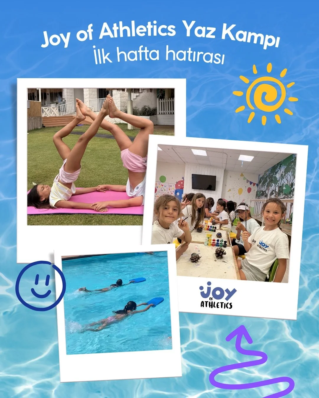 ⏳ JOA Yaz Kampı&rsquo;nda ilk haftayı tamamladık!
 
Milli sporcu antren&ouml;rler eşliğinde &ccedil;ocukların farklı spor branşlarını deneyimleyeceği, el becerilerini geliştireceği, yeni arkadaşlıklar kuracağı ve unutulmaz anılar biriktireceği bu yaz