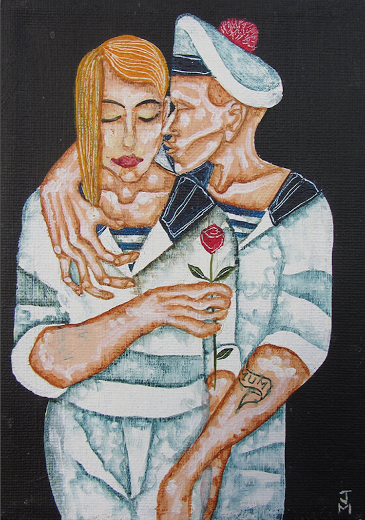 Kiss, with Girl Dressed as Sailor, 2012, 18 x 13 cm_cropped.png