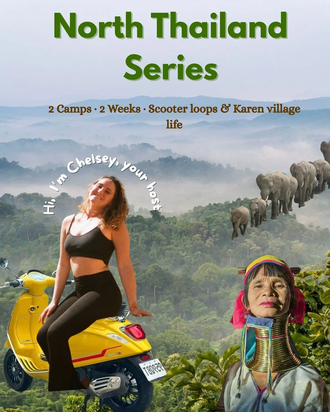 🚨 North Thailand is calling&hellip; 🚨
Two camps. Two weeks. Endless adventure. 🌿🐘

Imagine this: riding your scooter through jungle loops, meeting elephants along the way, and then living side by side with the Karen tribe in their mountain villag