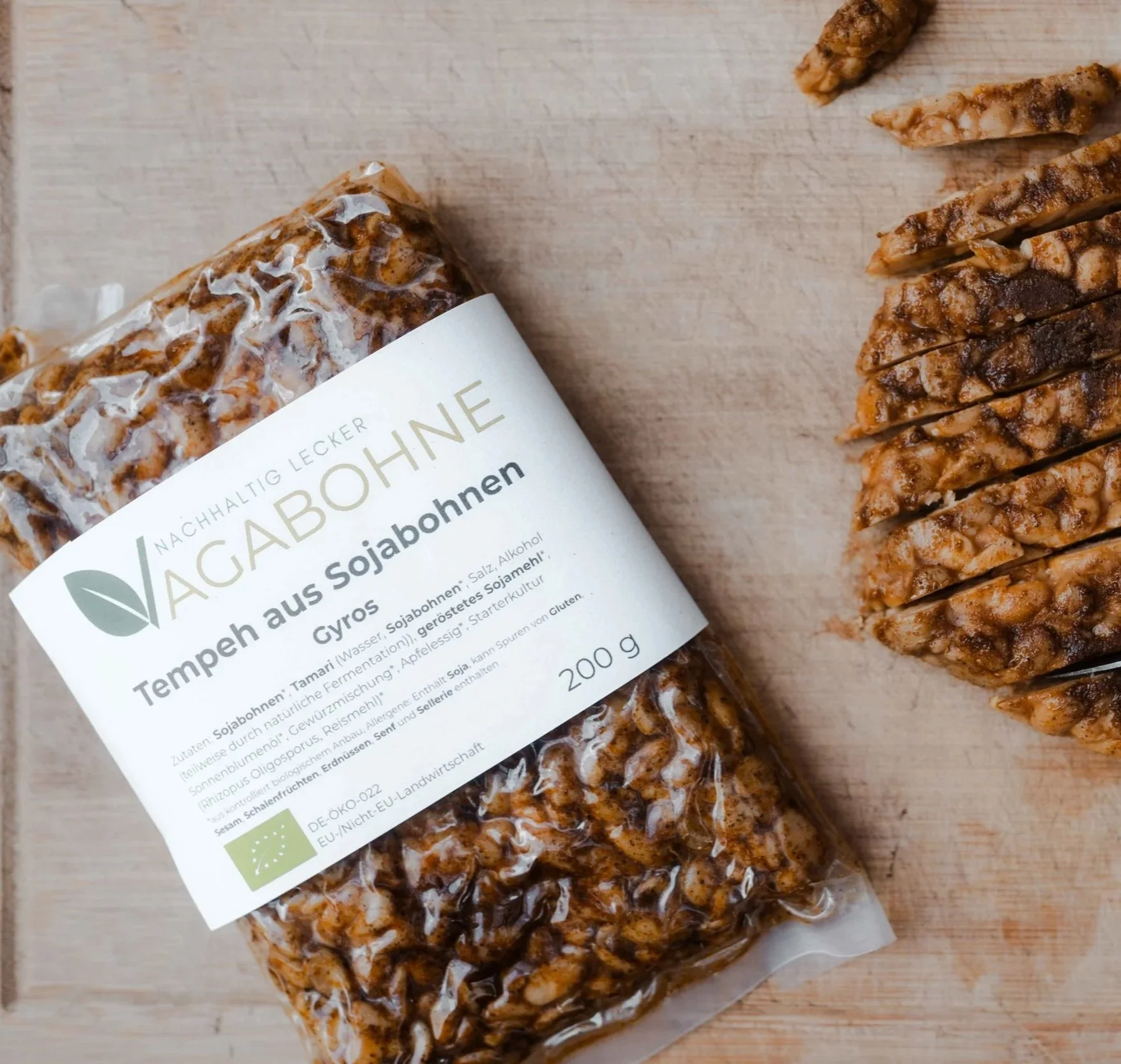 Bio Tempeh aus Sojabohnen - Gyros - 200 g