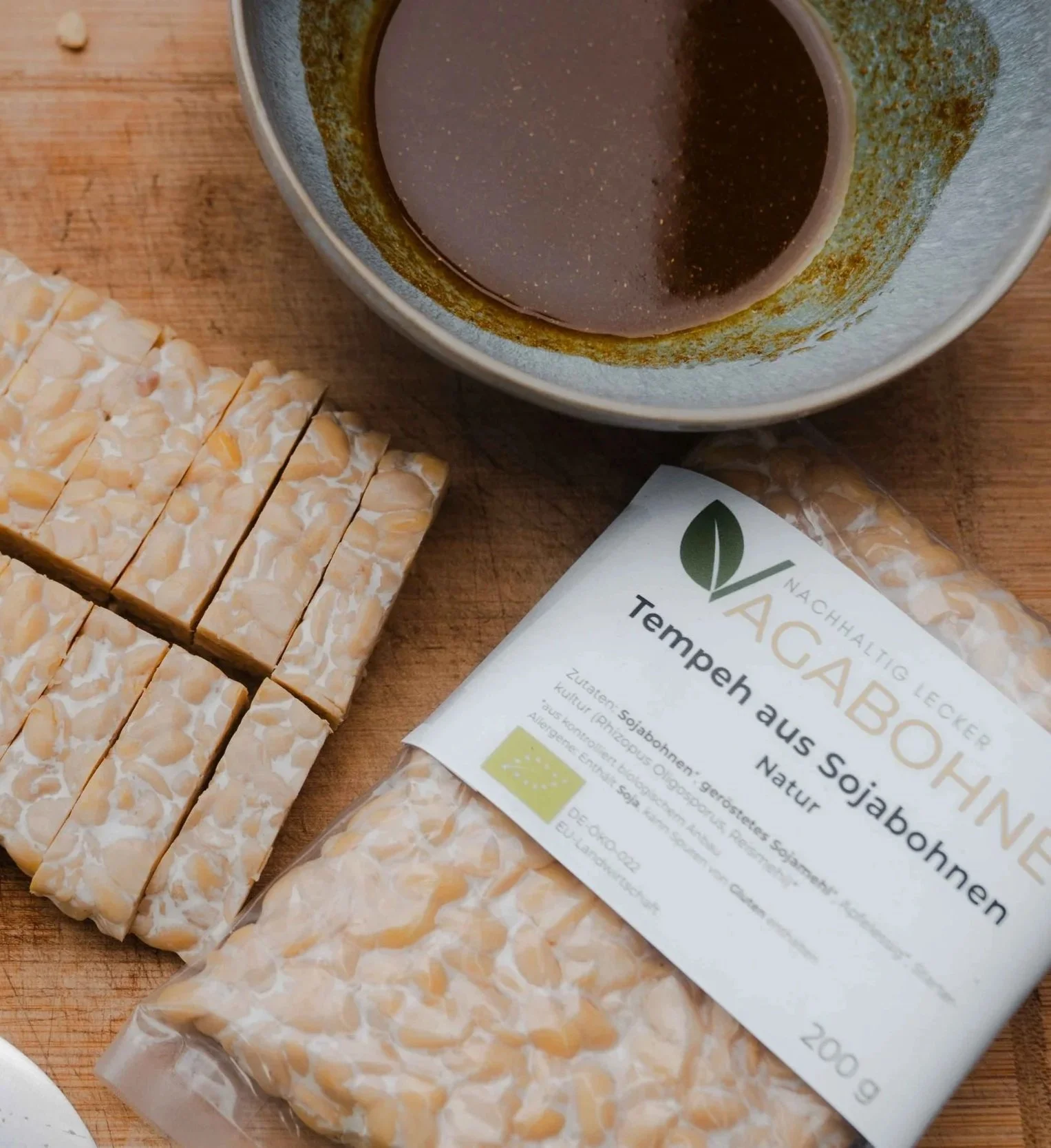 Bio Tempeh aus Sojabohnen - Natur - 200 g