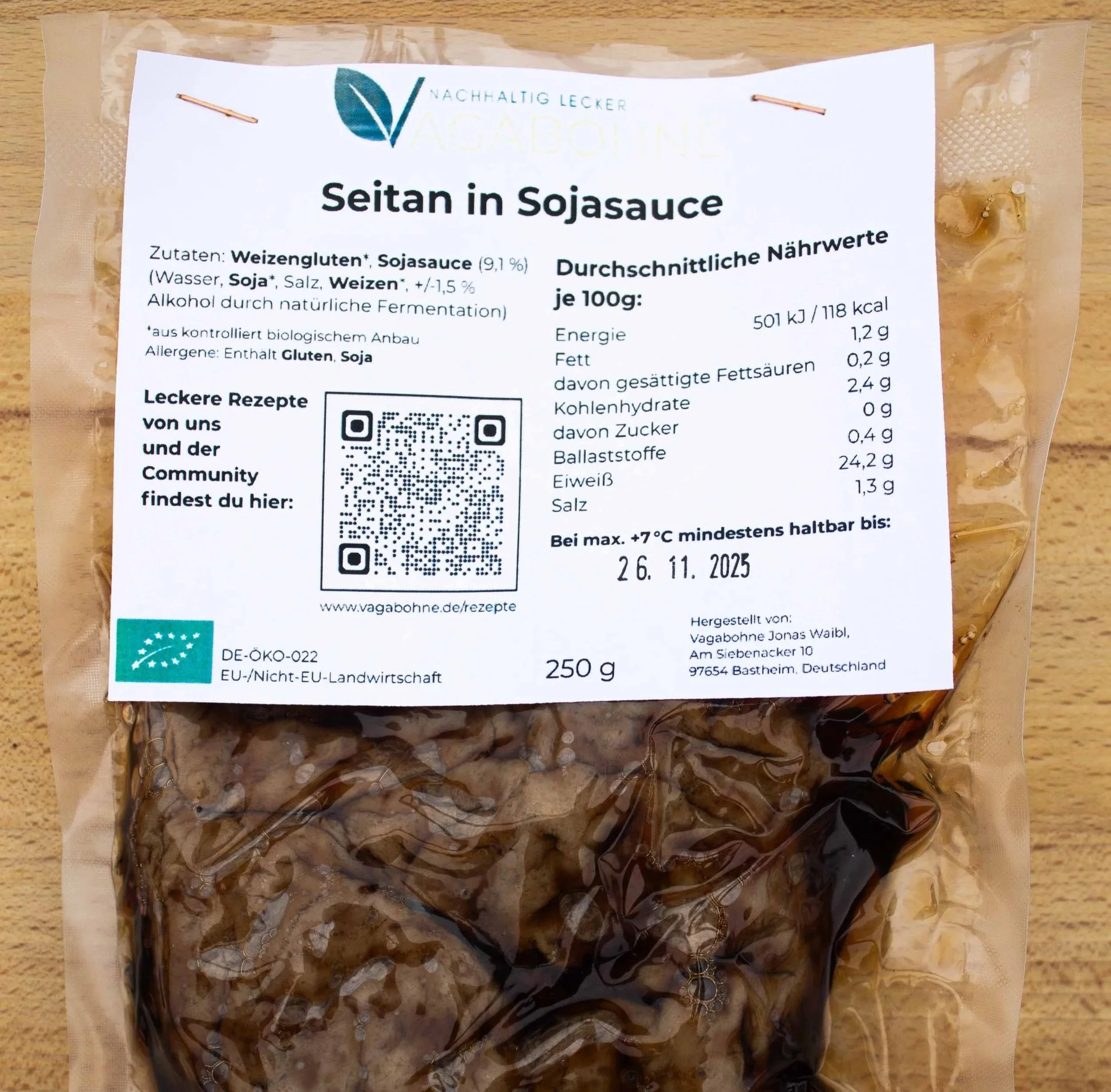 Bio Seitan in Sojasauce - 250 g
