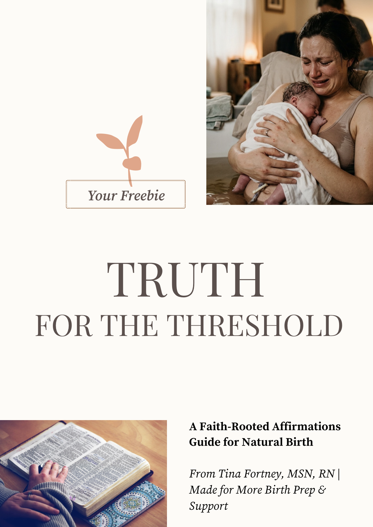 Truth for the threshold- faith-based affirmations guide for natural birth