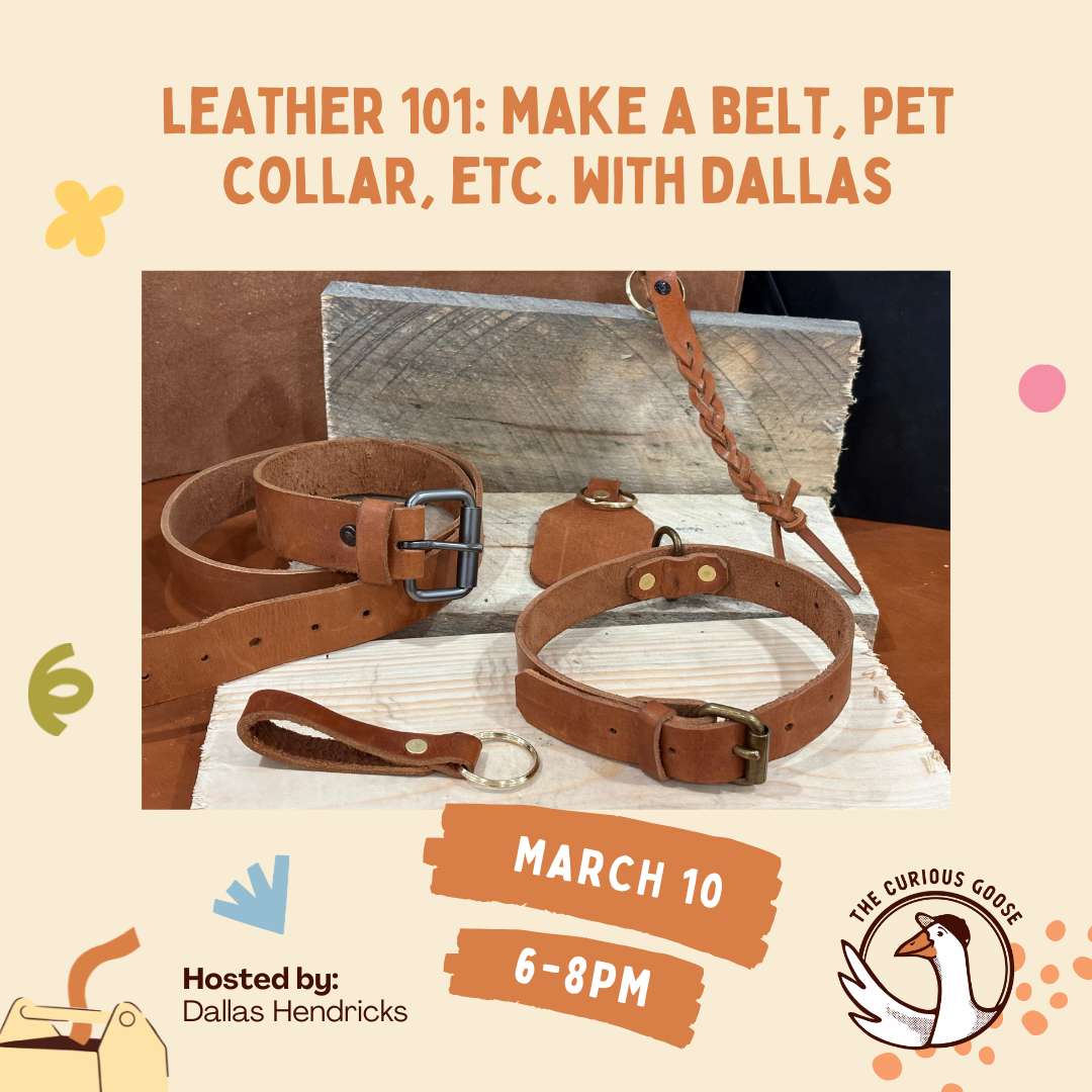 Make a leather belt, pet collar, etc. with Dallas